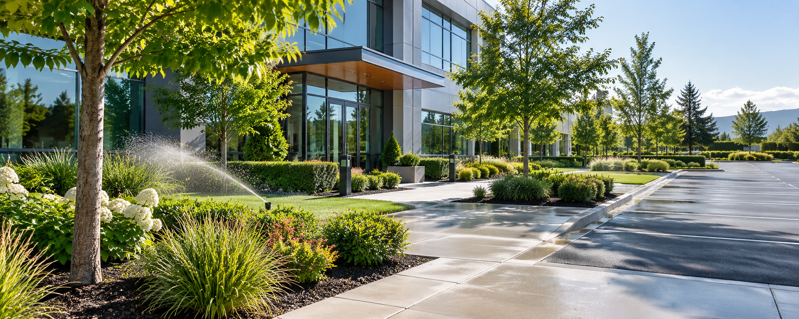 Commercial irrigation services for landscaped property in Vancouver