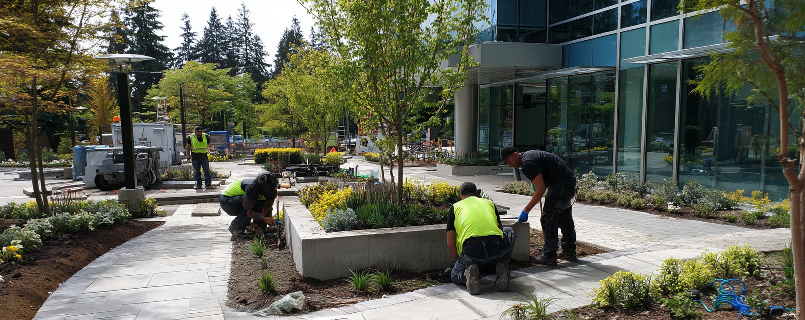 Commercial landscape construction and enhancements Vancouver