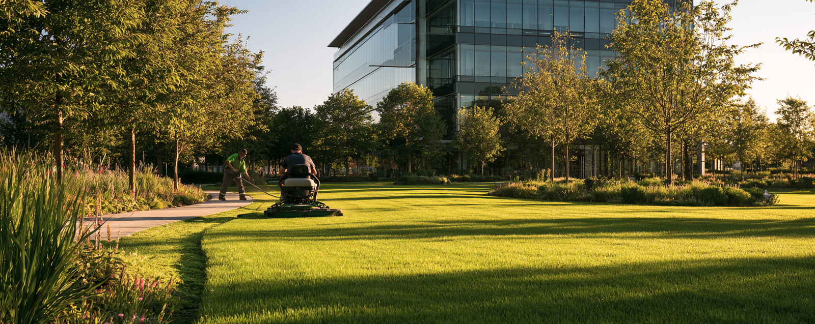 Commercial lawn and turf maintenance for managed properties in Vancouver