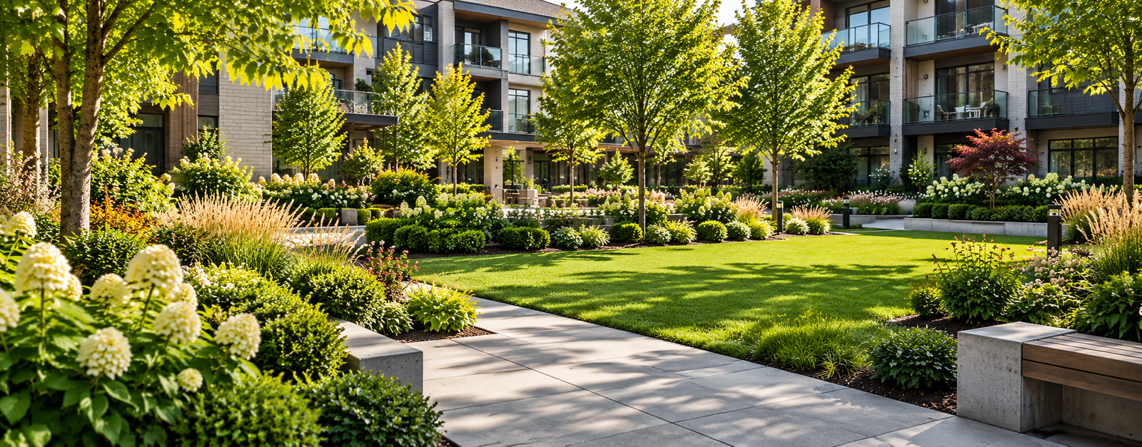Strata courtyard weed control and lawn care