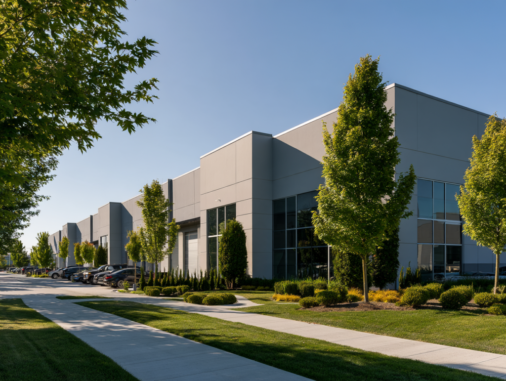 Industrial property landscape maintenance Vancouver